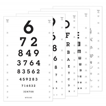 Eye Test Chart Letters & Numbers