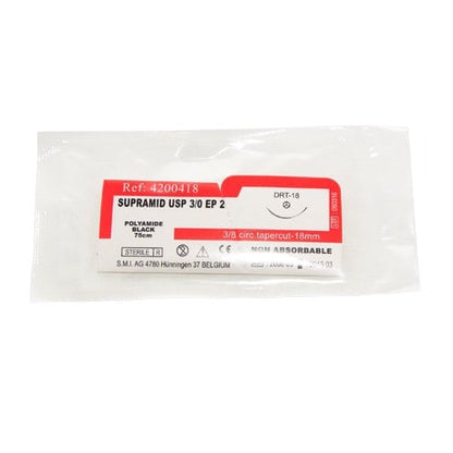 SMI Supramid Black USP4-0 EP1.5 45cm DS12