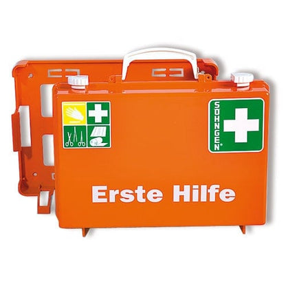 First aid bag with content orange