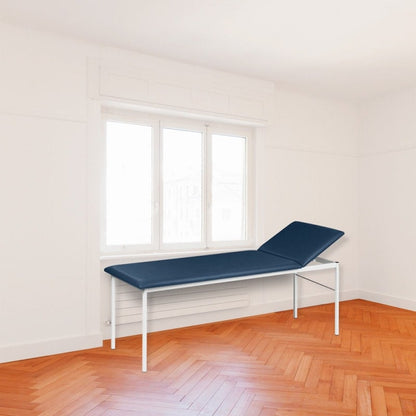 Examination Table with Adjustable Headrest partially chrome-plated steel | antique pink