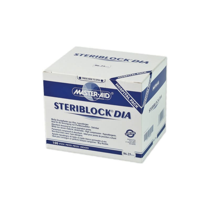 STERIBLOCK® DIA Fleece Plaster with square wound pad