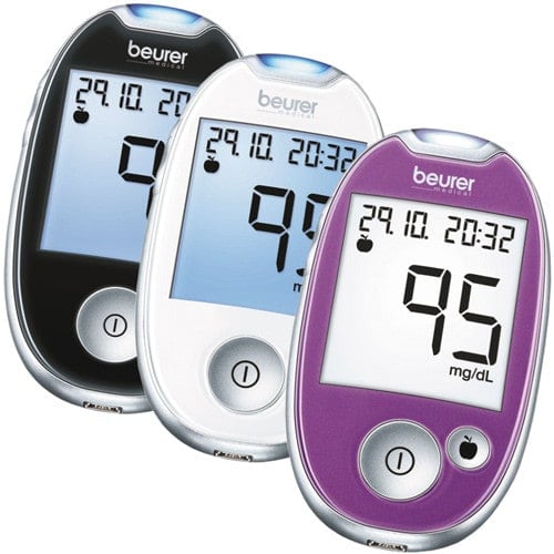 Beurer GL44 blood glucose monitor mmol-l | black
