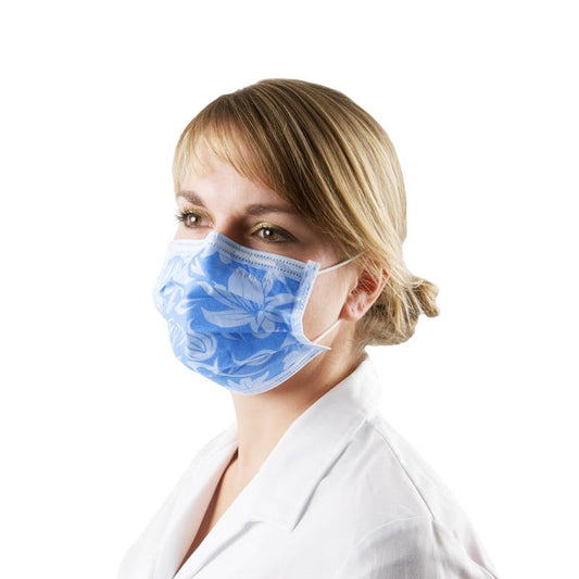 Monoart® Surgical Mask with flower pattern purple