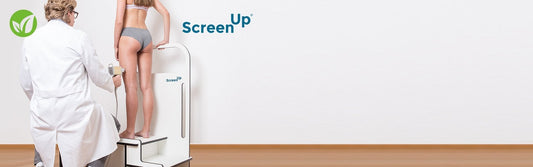 ScreenUp® Step-Up Platform with round handrail