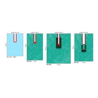 Raucodrape® PRO, Slitted Surgical Drapes 125 x 150 cm, 28 pcs