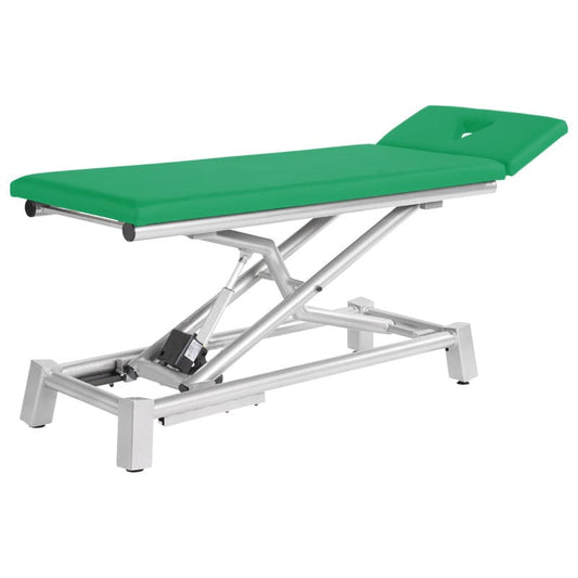 Modern Practice Exam Table electric, 3-part head section | bordeaux