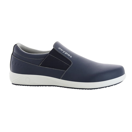 Mens' Leather Slip-On Shoes dark blue | 44