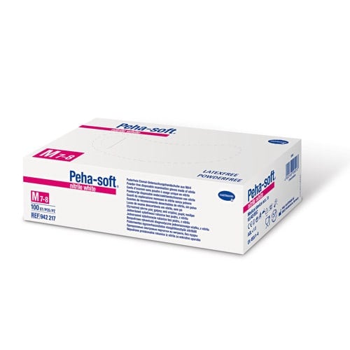 Peha-soft Nitrile White Gloves XS