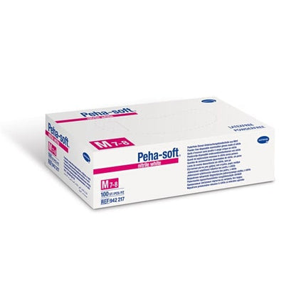Peha-soft Nitrile White Gloves S