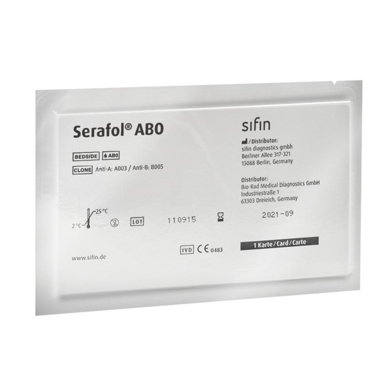 Serafol AB0 Bedside Cards 10 Kits