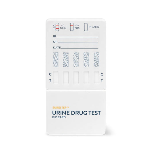 SureStep™ Urine Drug Test Dip Card (6) Test 10: COC-AMP-EDDP-MOP-BZO-BUP