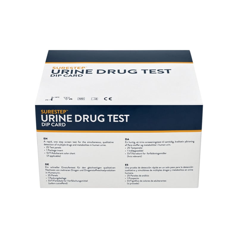 SureStep™ Urine Drug Test Dip Card (6) Test 14: COC-AMP-THC-EDDP-MOP-BUP